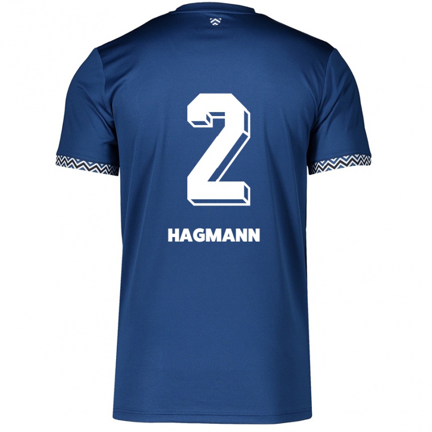 ילדים כדורגל פליקס האגמן #2 כחול נייבי לבן ג'רזי ביתית 2025/26