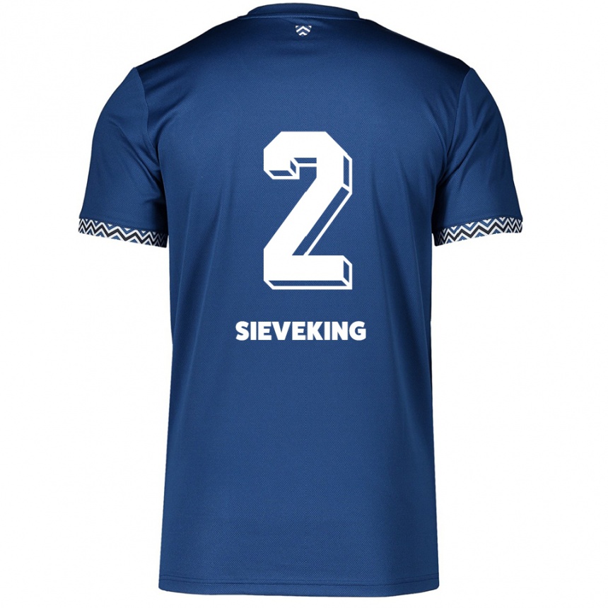 ילדים כדורגל Antonio Sieveking #2 כחול נייבי לבן ג'רזי ביתית 2025/26