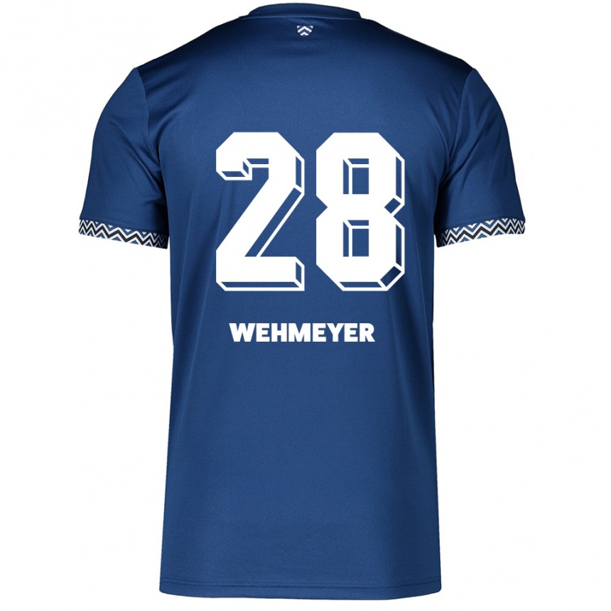 ילדים כדורגל Hannah Wehmeyer #28 כחול נייבי לבן ג'רזי ביתית 2025/26