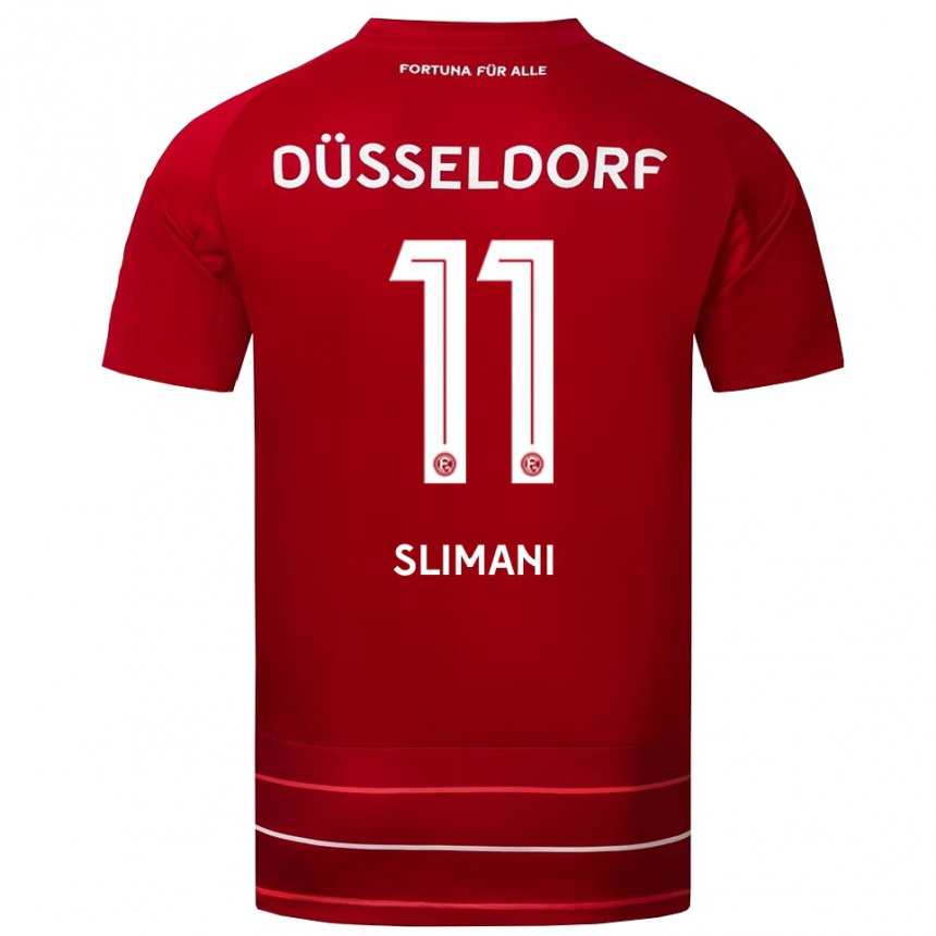 ילדים כדורגל אנאס סלימאני #11 אדום לבן ג'רזי ביתית 2025/26