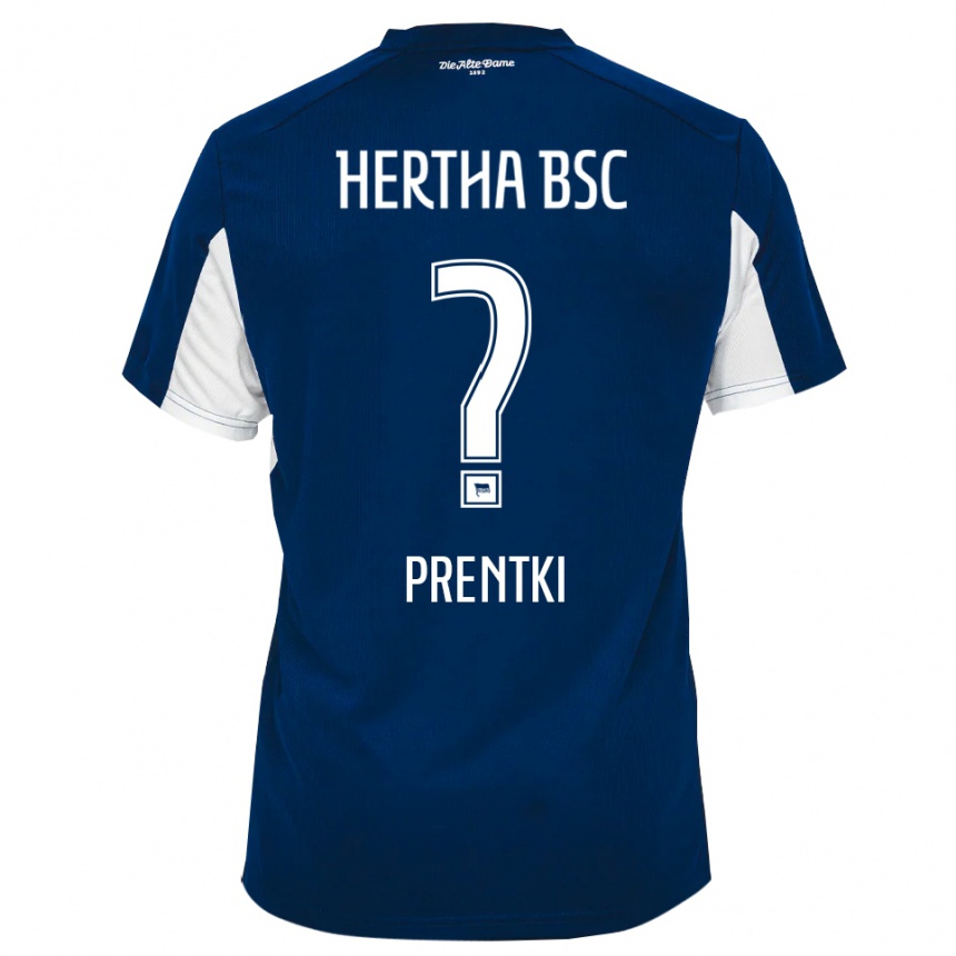 ילדים כדורגל Artur Prentki #0 לבן כחול ג'רזי ביתית 2025/26