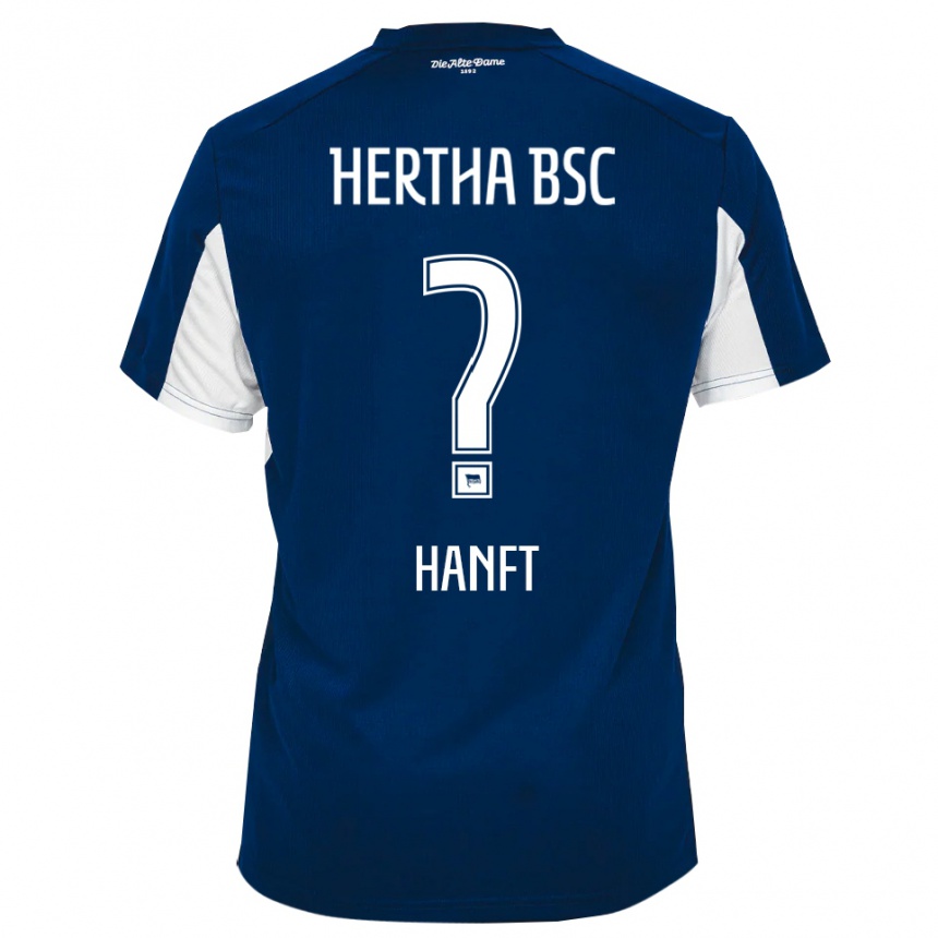 ילדים כדורגל David Hanft #0 לבן כחול ג'רזי ביתית 2025/26