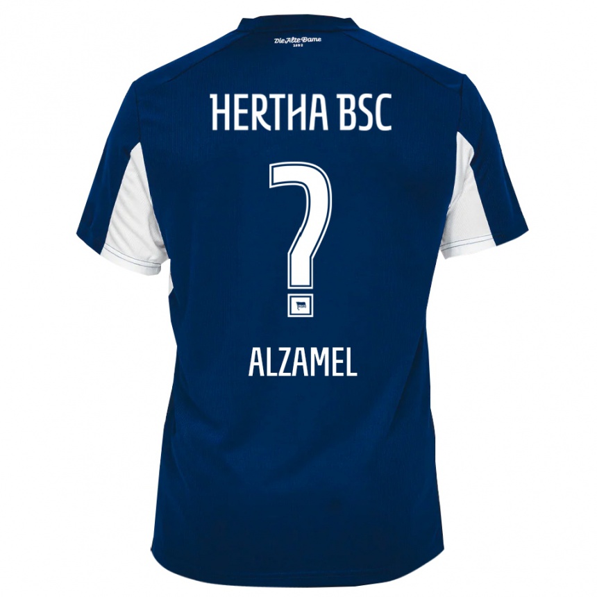 ילדים כדורגל Awad Alzamel #0 לבן כחול ג'רזי ביתית 2025/26