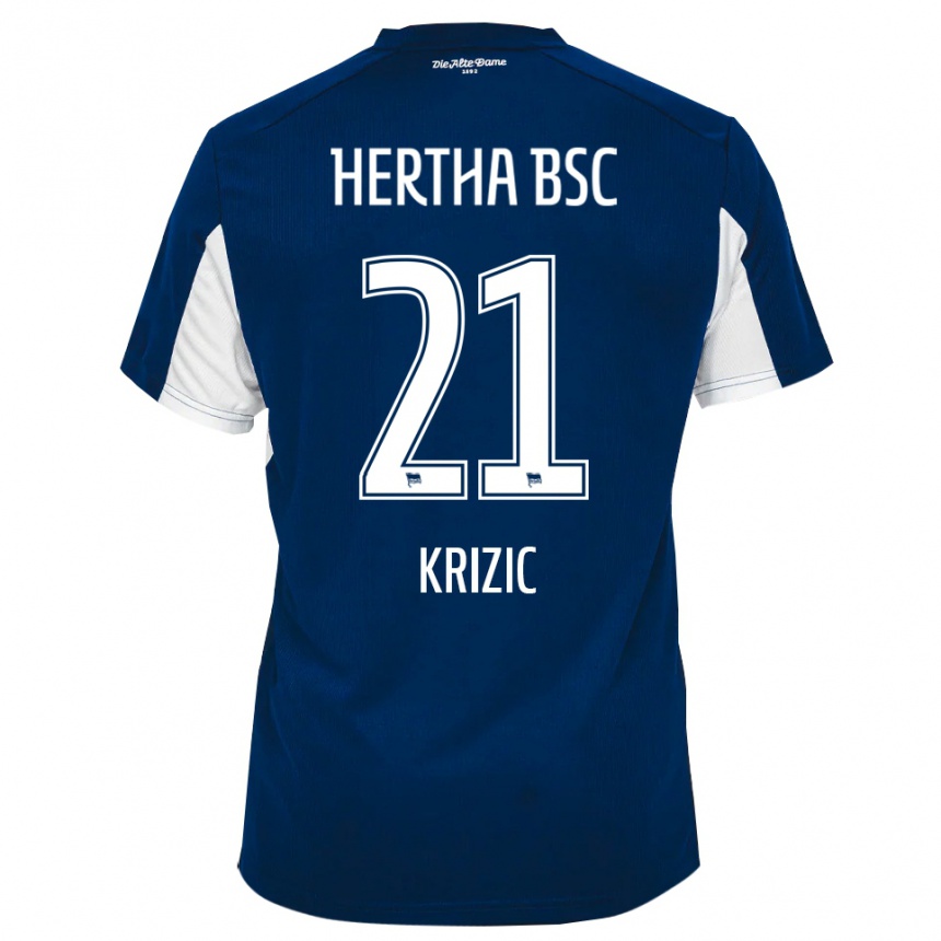ילדים כדורגל איוון קריזיץ׳ #21 לבן כחול ג'רזי ביתית 2025/26