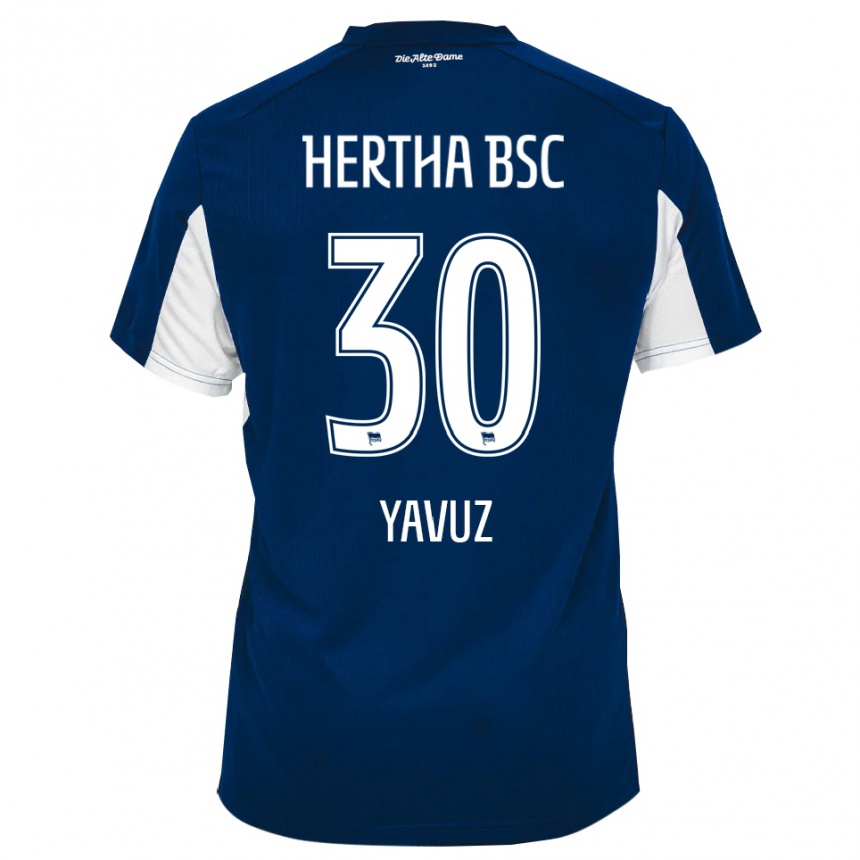 ילדים כדורגל Senanur Yavuz #30 לבן כחול ג'רזי ביתית 2025/26