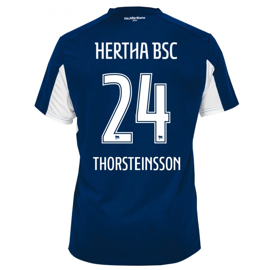 ילדים כדורגל יון דאגור תורסטיינסון #24 לבן כחול ג'רזי ביתית 2025/26