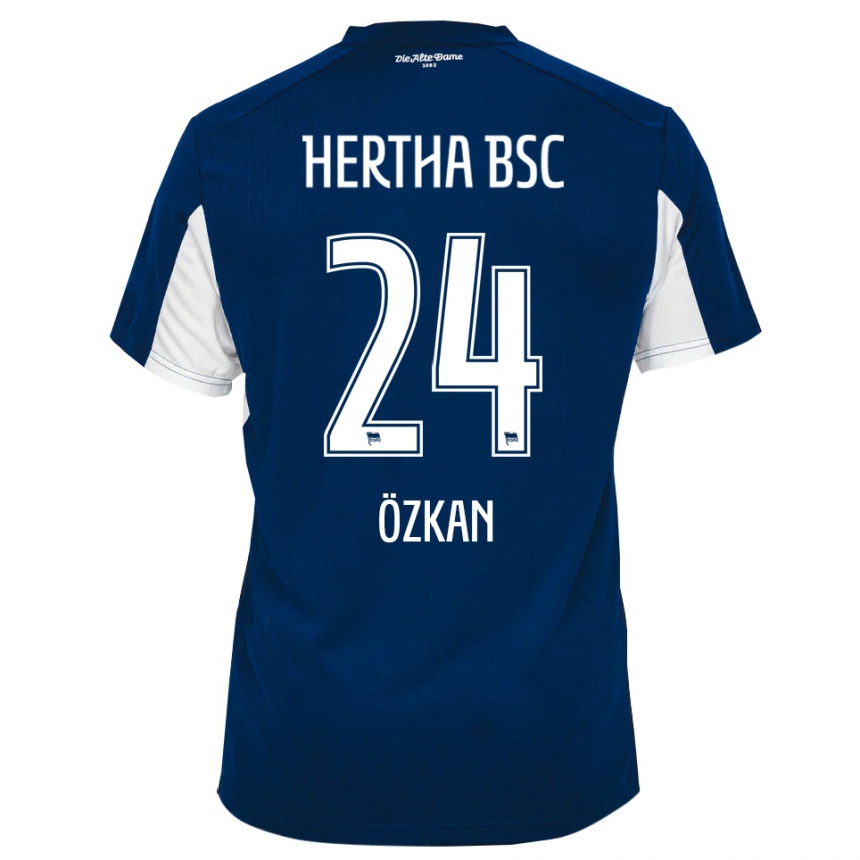 ילדים כדורגל Muhammed Özkan #24 לבן כחול ג'רזי ביתית 2025/26