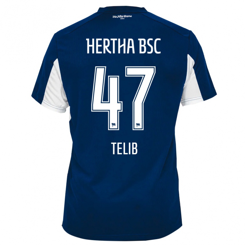 ילדים כדורגל סלים טליב #47 לבן כחול ג'רזי ביתית 2025/26