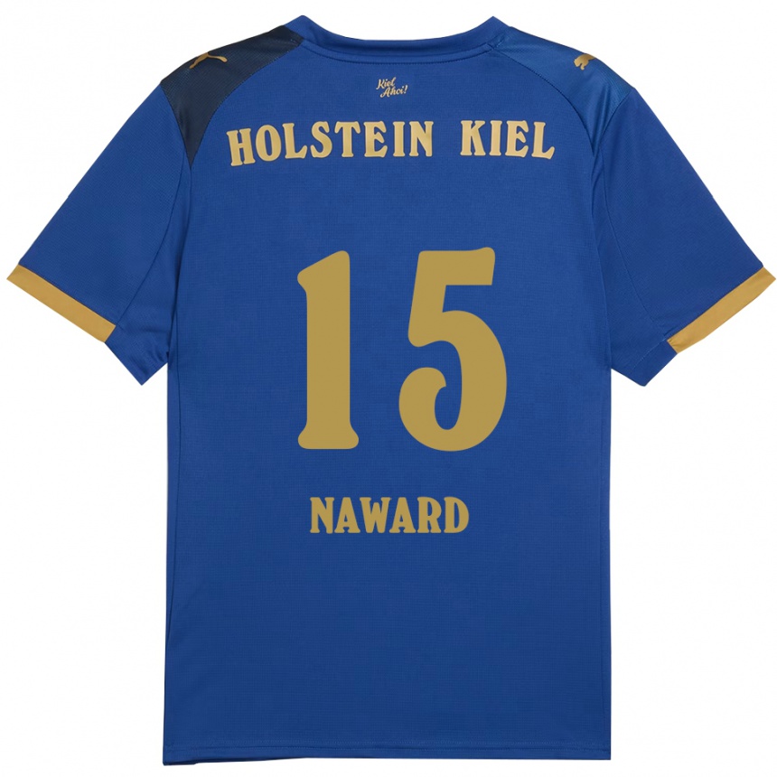 ילדים כדורגל Aryanna Naward #15 כחול זהב ג'רזי ביתית 2025/26