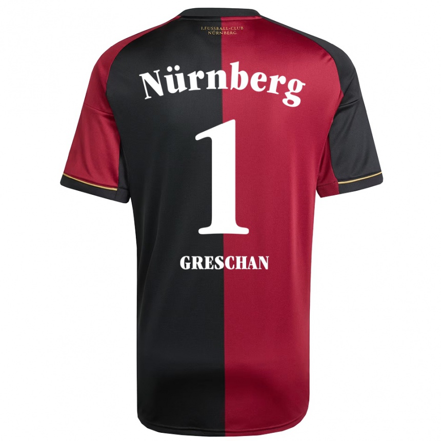 ילדים כדורגל Lenny Greschan #1 בורדו שחור ג'רזי ביתית 2025/26