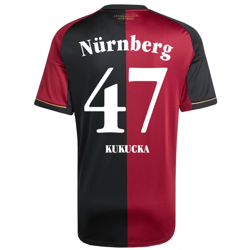 ילדים כדורגל מיכל קוקוצ'קה #47 בורדו שחור ג'רזי ביתית 2025/26