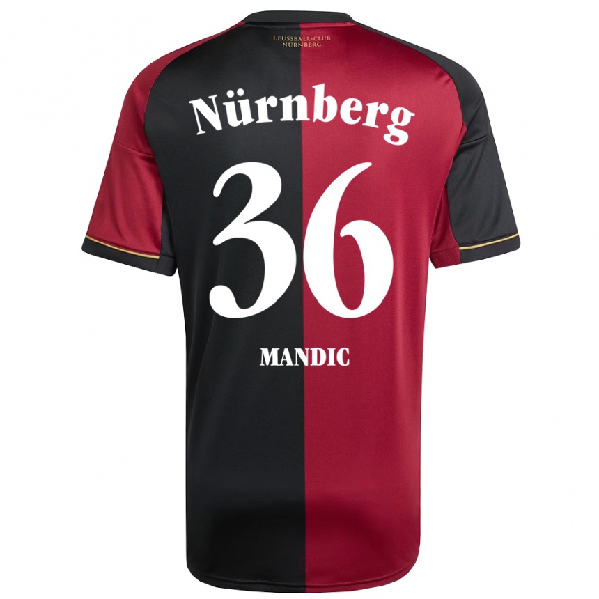 ילדים כדורגל קריסטיאן מנדיץ׳ #36 בורדו שחור ג'רזי ביתית 2025/26