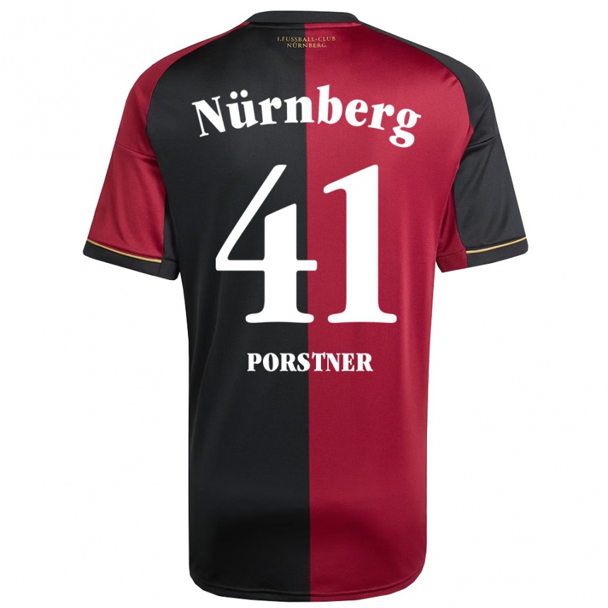 ילדים כדורגל אריק פורסטנר #41 בורדו שחור ג'רזי ביתית 2025/26