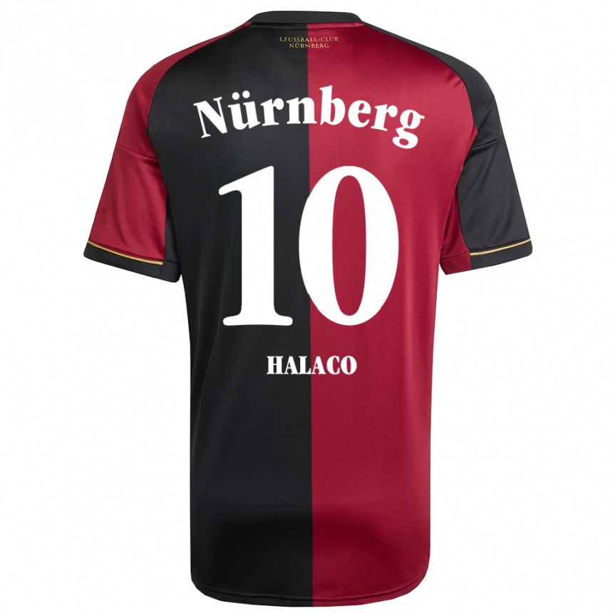 ילדים כדורגל Cem Halaco #10 בורדו שחור ג'רזי ביתית 2025/26