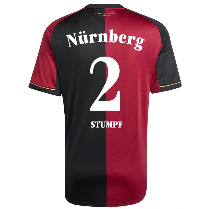 ילדים כדורגל Lenny Stumpf #2 בורדו שחור ג'רזי ביתית 2025/26