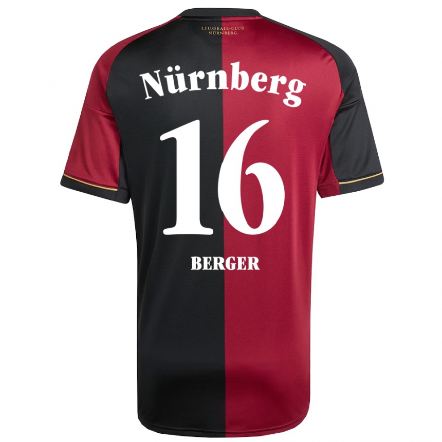 ילדים כדורגל Tim Berger #16 בורדו שחור ג'רזי ביתית 2025/26