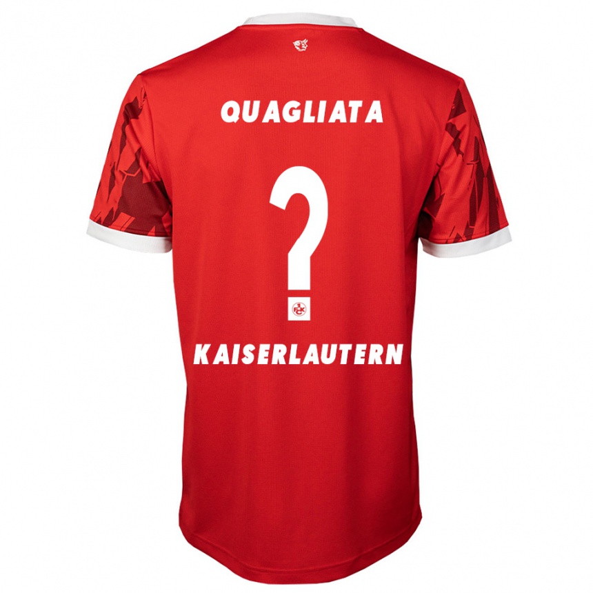 ילדים כדורגל Daniele Quagliata #0 אדום לבן ג'רזי ביתית 2025/26