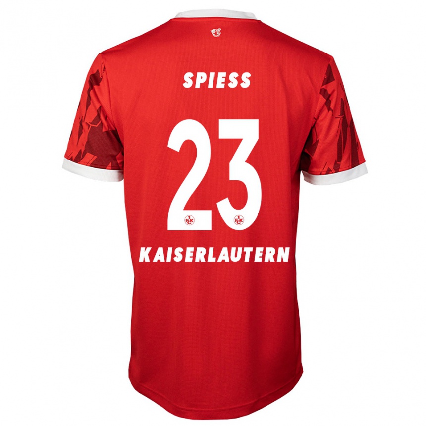 ילדים כדורגל Louis Spieß #23 אדום לבן ג'רזי ביתית 2025/26