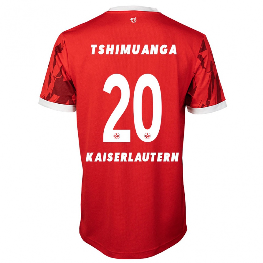 ילדים כדורגל ארון-גזבייה טשימואנגה #20 אדום לבן ג'רזי ביתית 2025/26