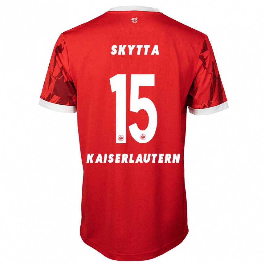 ילדים כדורגל נתן סקיט #15 אדום לבן ג'רזי ביתית 2025/26