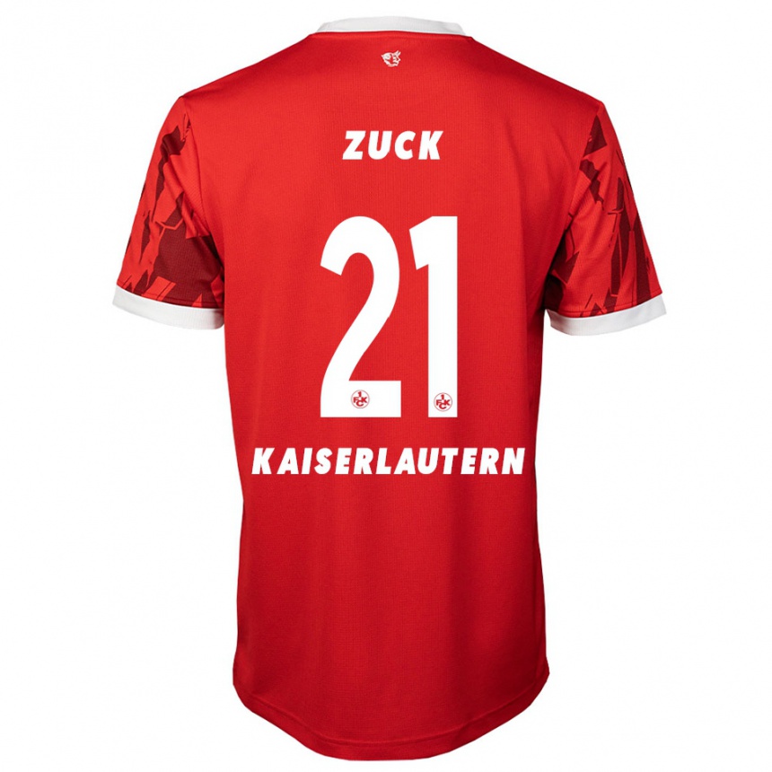 ילדים כדורגל הנדריק צוק #21 אדום לבן ג'רזי ביתית 2025/26