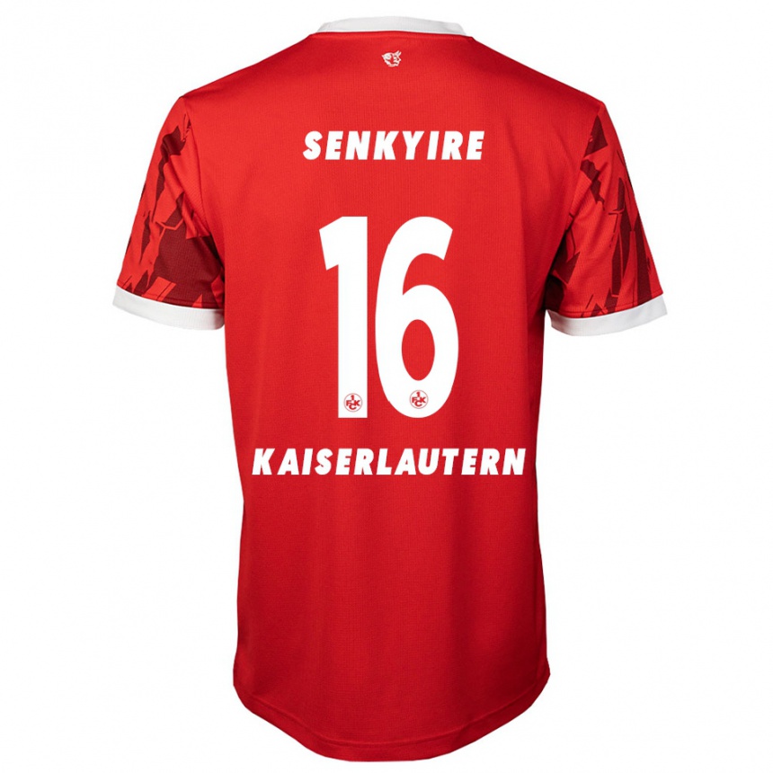 ילדים כדורגל Benny Senkyire #16 אדום לבן ג'רזי ביתית 2025/26