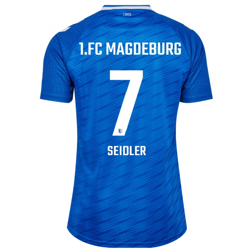 ילדים כדורגל Wiebke Seidler #7 כחול לבן ג'רזי ביתית 2025/26