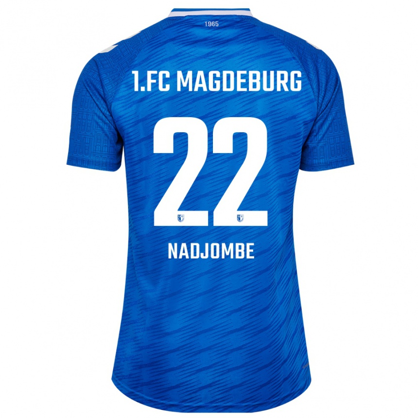 ילדים כדורגל Pierre Nadjombe #22 כחול לבן ג'רזי ביתית 2025/26