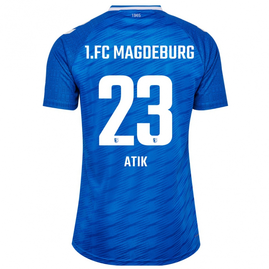 ילדים כדורגל באריש עטיק #23 כחול לבן ג'רזי ביתית 2025/26