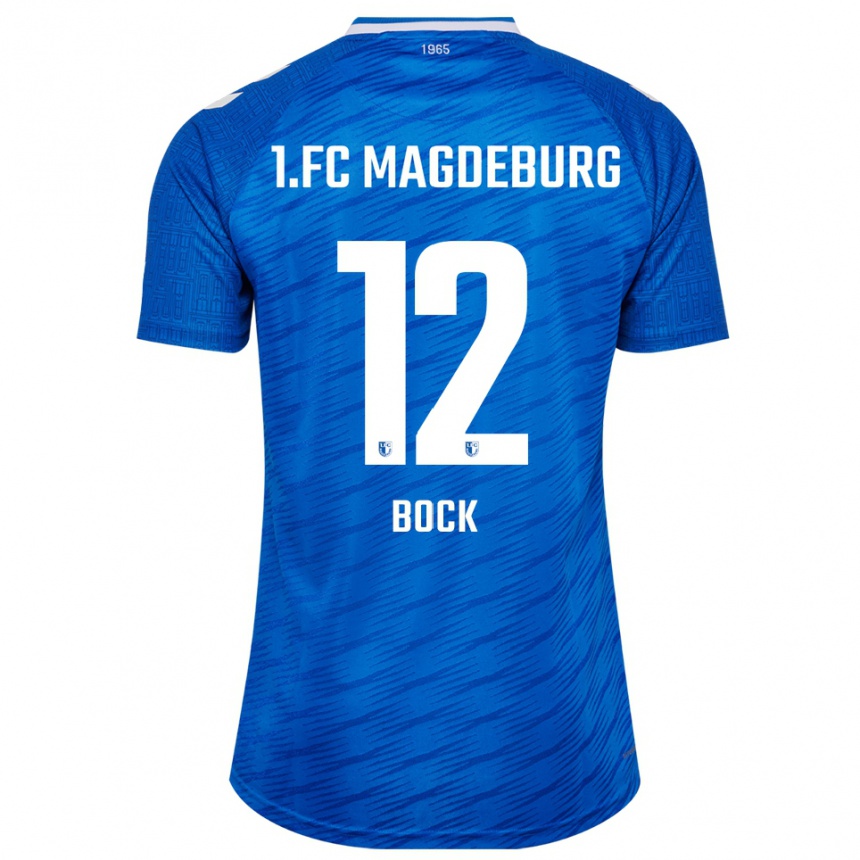 ילדים כדורגל Armin Bock #12 כחול לבן ג'רזי ביתית 2025/26