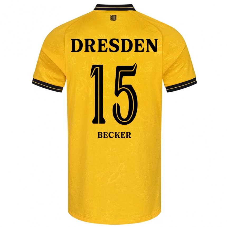 ילדים כדורגל Rochael Becker #15 צהוב שחור ג'רזי ביתית 2025/26