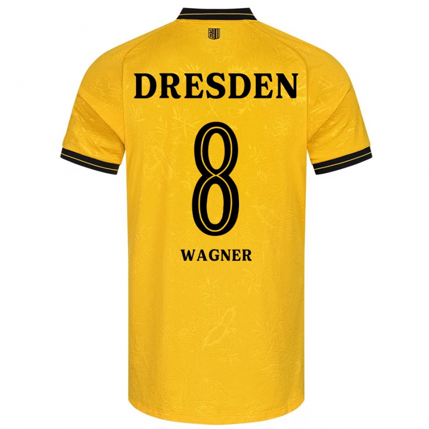 ילדים כדורגל Robert Wagner #8 צהוב שחור ג'רזי ביתית 2025/26