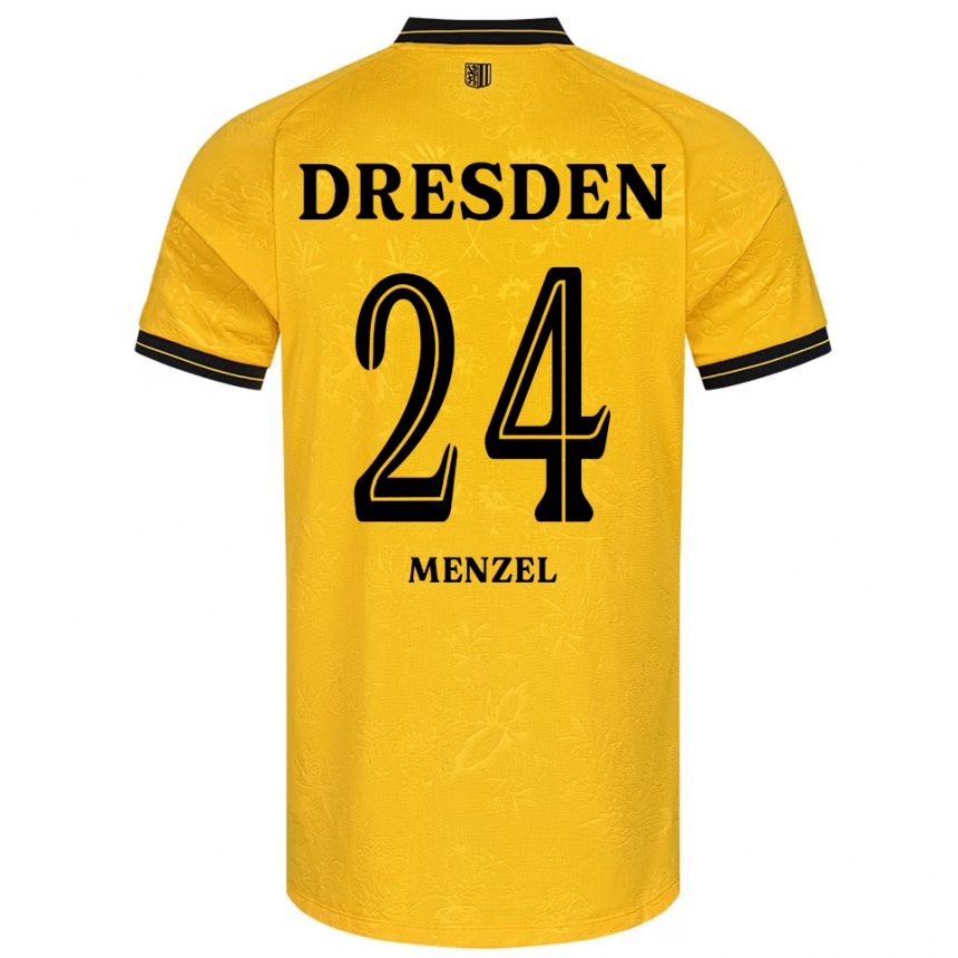 ילדים כדורגל טוני מנזל #24 צהוב שחור ג'רזי ביתית 2025/26