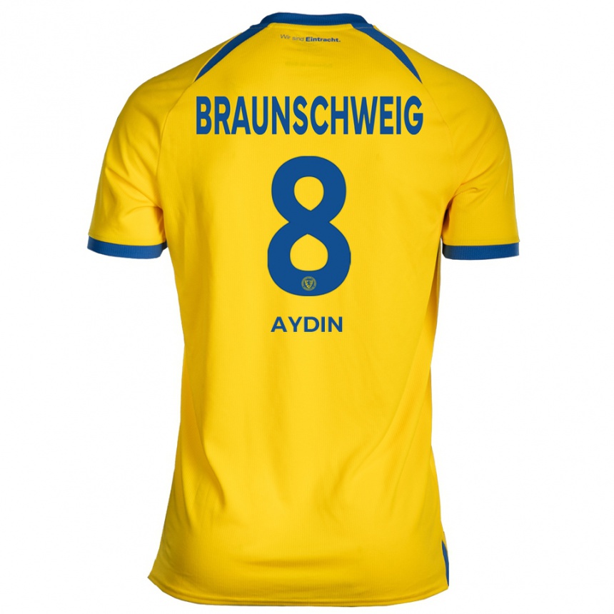 ילדים כדורגל Mehmet Aydın #8 צהוב כחול ג'רזי ביתית 2025/26