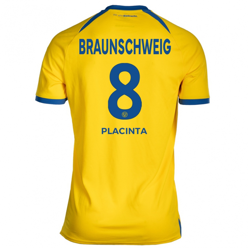 ילדים כדורגל Robin Placinta #8 צהוב כחול ג'רזי ביתית 2025/26