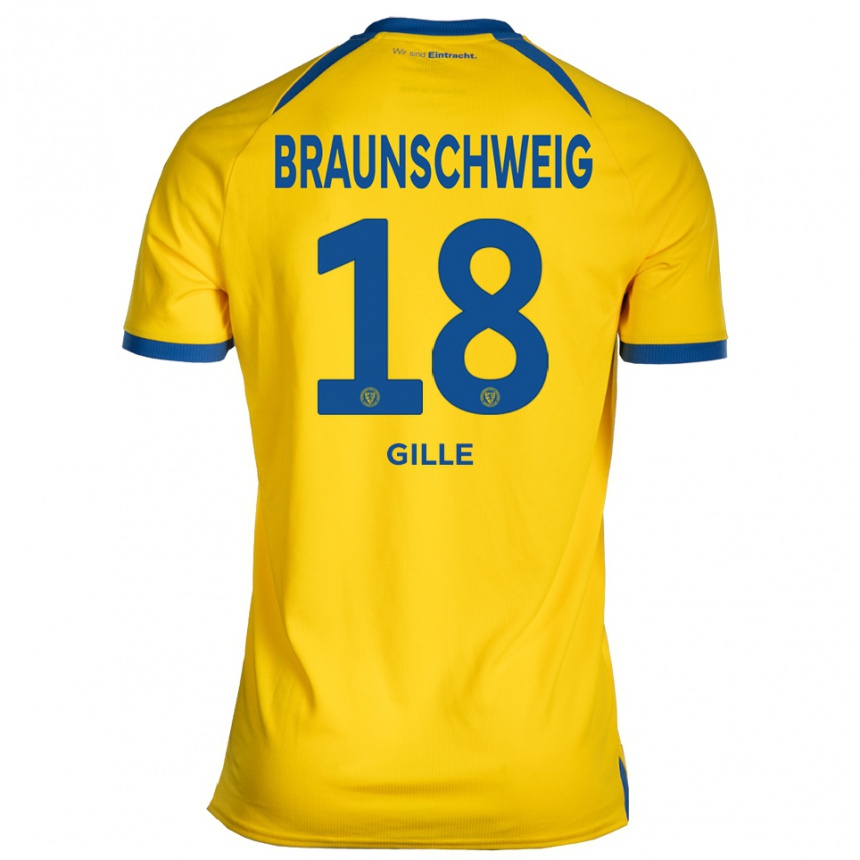 ילדים כדורגל Julien Gille #18 צהוב כחול ג'רזי ביתית 2025/26