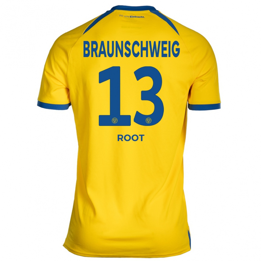 ילדים כדורגל Maxim Root #13 צהוב כחול ג'רזי ביתית 2025/26