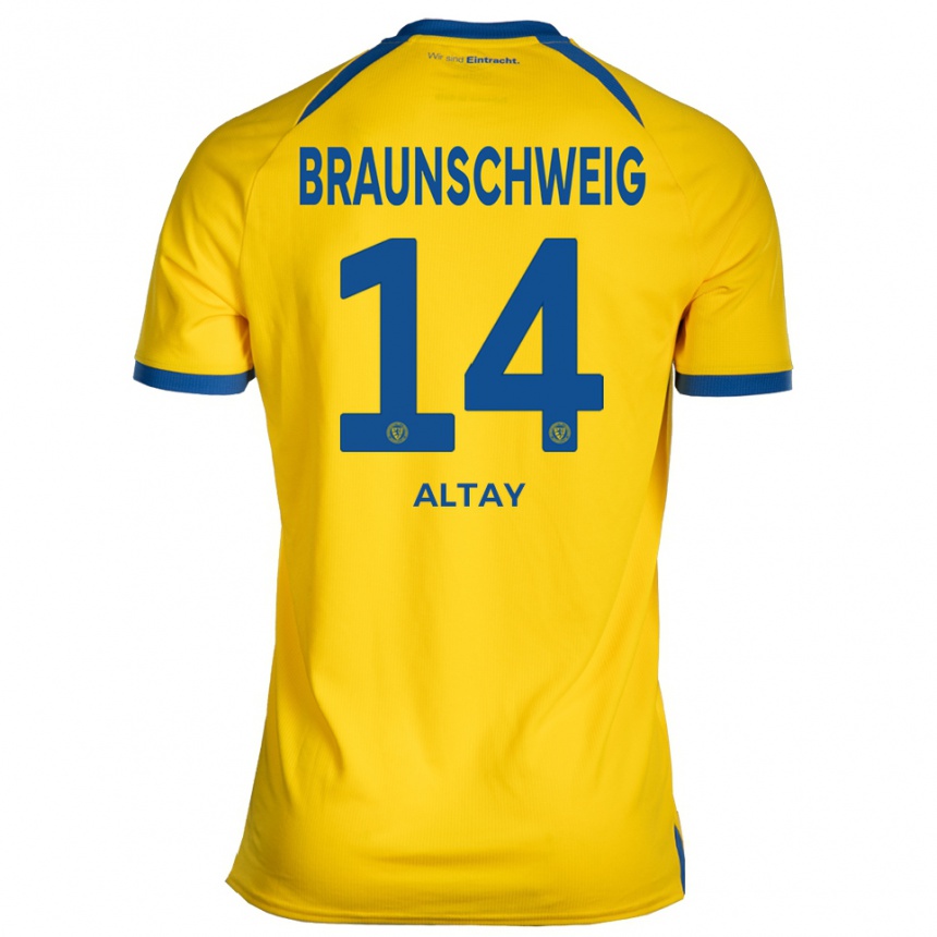 ילדים כדורגל Ali Altay #14 צהוב כחול ג'רזי ביתית 2025/26