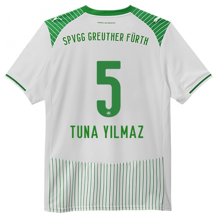 ילדים כדורגל Tuna Yilmaz #5 לבן ירוק ג'רזי ביתית 2025/26