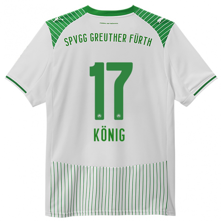 ילדים כדורגל Noah König #17 לבן ירוק ג'רזי ביתית 2025/26