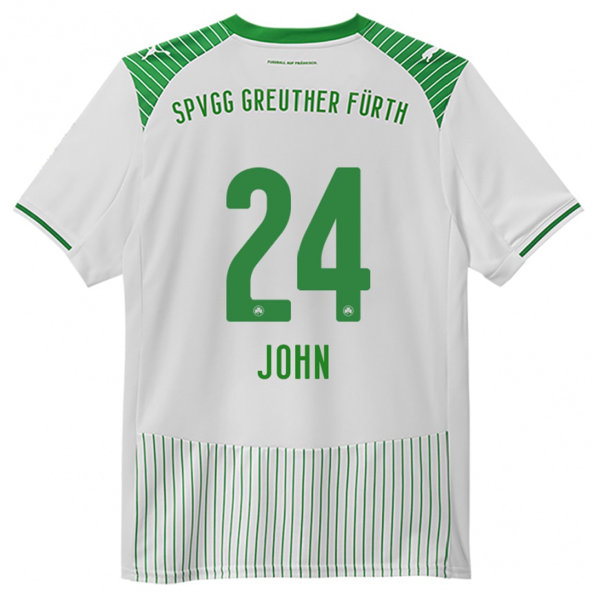 ילדים כדורגל מרקו ג'ון #24 לבן ירוק ג'רזי ביתית 2025/26