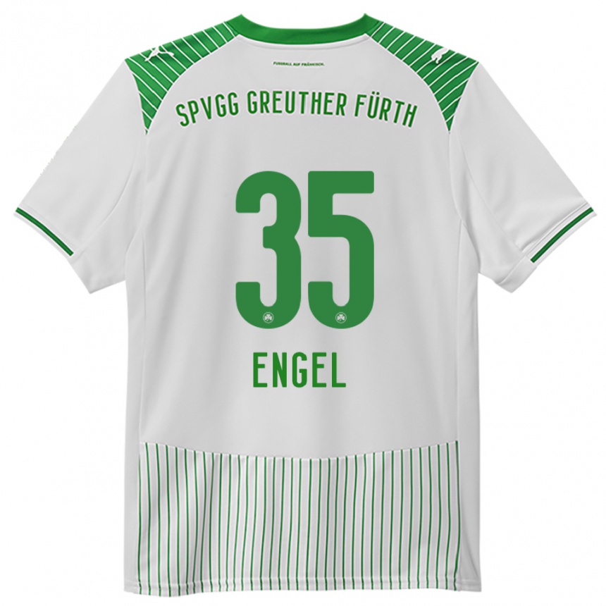 ילדים כדורגל Jakob Engel #35 לבן ירוק ג'רזי ביתית 2025/26