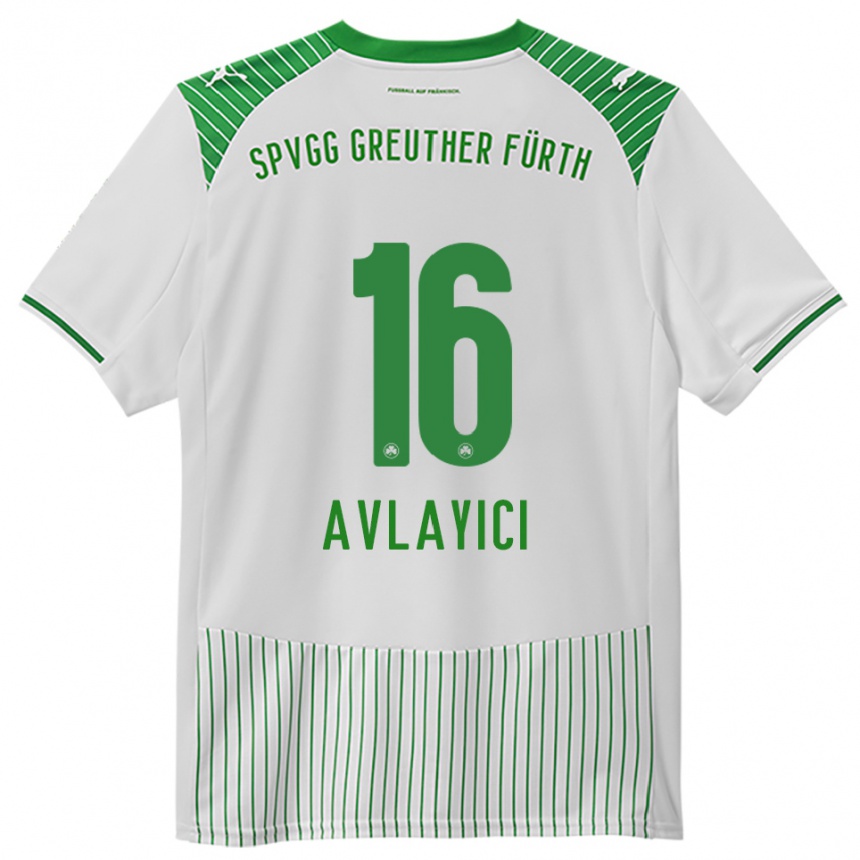 ילדים כדורגל Mehmet Avlayici #16 לבן ירוק ג'רזי ביתית 2025/26