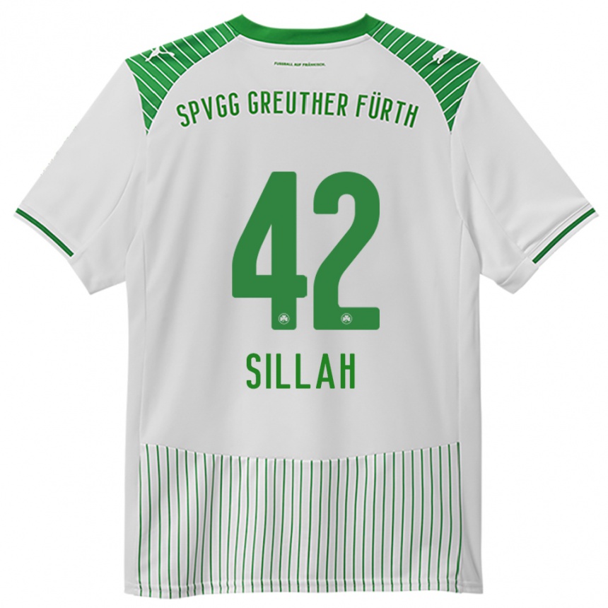 ילדים כדורגל עומאר סילה #42 לבן ירוק ג'רזי ביתית 2025/26