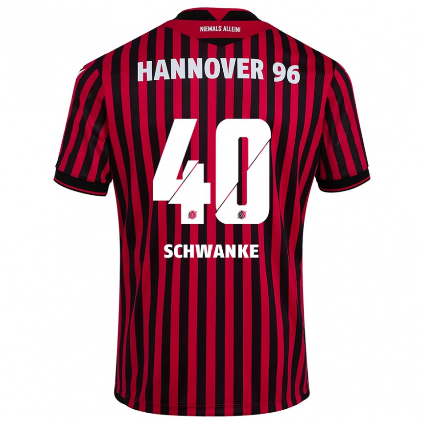 ילדים כדורגל יונס וורנר שוואנקה #40 אדום שחור ג'רזי ביתית 2025/26