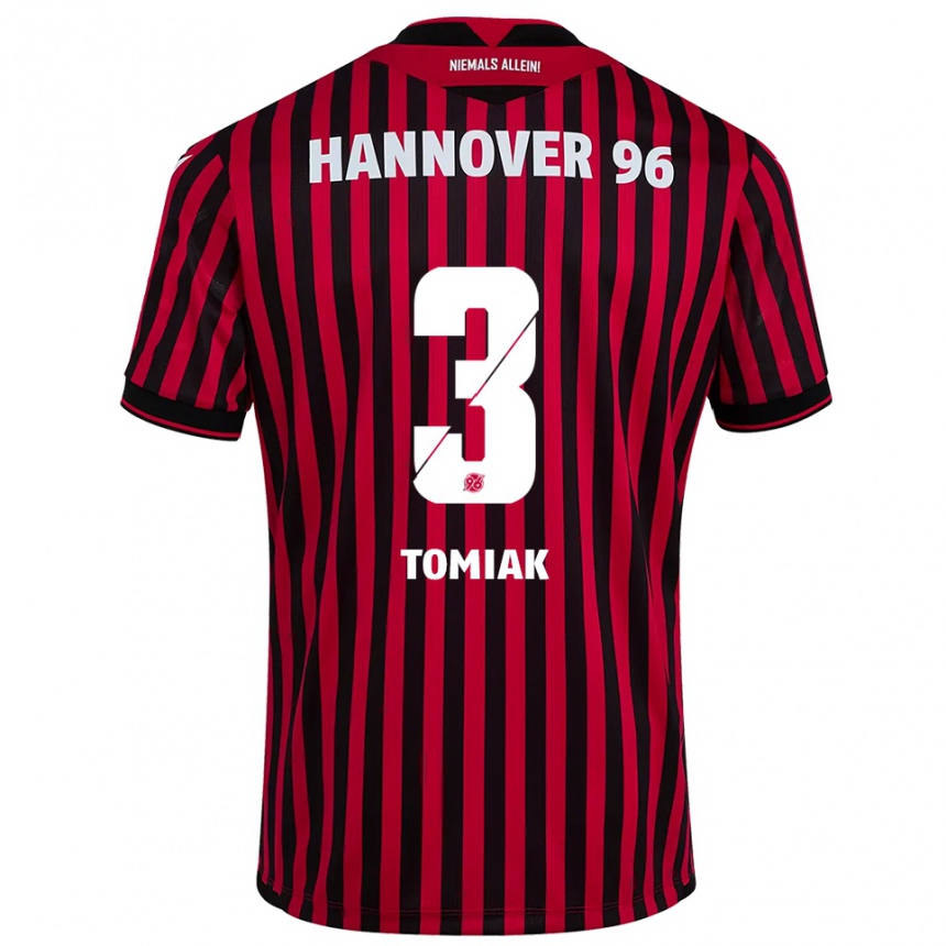 ילדים כדורגל בוריס טומיאק #3 אדום שחור ג'רזי ביתית 2025/26