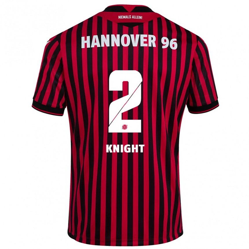 ילדים כדורגל ג'וש נייט #2 אדום שחור ג'רזי ביתית 2025/26