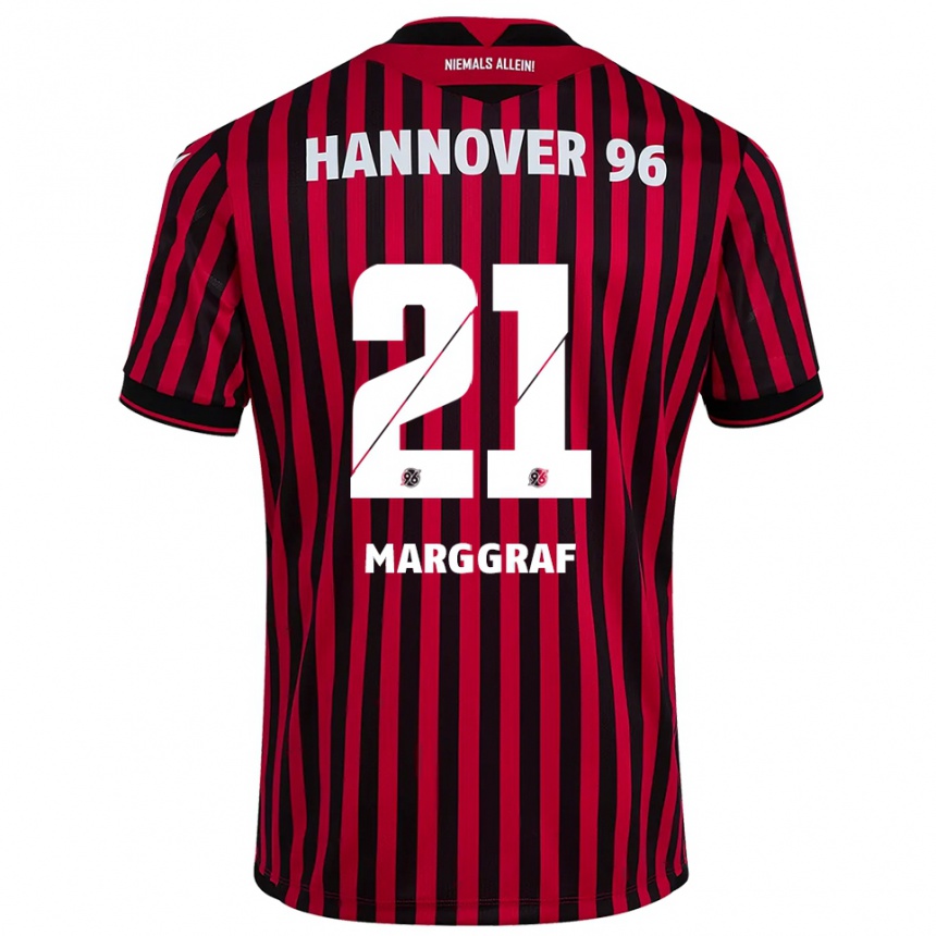 ילדים כדורגל Luis Marggraf #21 אדום שחור ג'רזי ביתית 2025/26