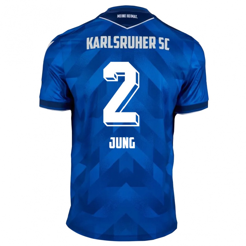 ילדים כדורגל סבסטיאן יונג #2 כחול לבן ג'רזי ביתית 2025/26