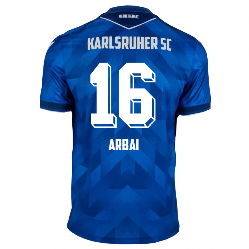 ילדים כדורגל חוסאם ארבאי #16 כחול לבן ג'רזי ביתית 2025/26